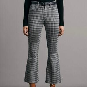 Rag & Bone Casey Knit Jacquard Flare Pants Daisy Floral Pattern Disco 70s Boho